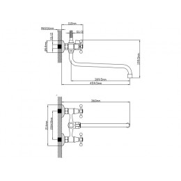 Смеситель для ванны (Lt) вентильный (тип I), AV Engineering