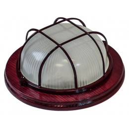 Светильник круг/вишня/решетка, 60Вт, IP54 (НБО 03-60-032) Юпитер