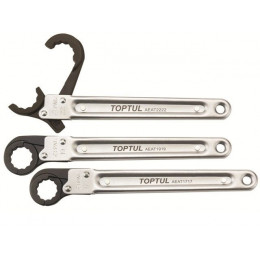 Ключ накидной запирающийся с псевдотрещоткой 17мм TOPTUL