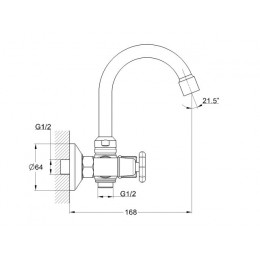 Смеситель для ванны вентильный (тип I), серия 600 ECONOCE
