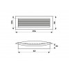 Решетка торцевая 87 60х204мм ZERNBERG