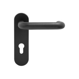 Ручка дверная СТАНДАРТ Строитель 1303 (50-90) ЧЕРНАЯ м/о 72мм для технических дверей