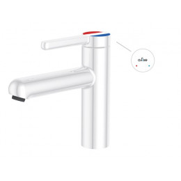 Смеситель для умывальника (Lt) D35, серия Lotus белый, a-five