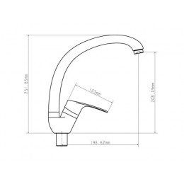 Смеситель для кухни D35-A, серия 250, ECONOCE