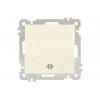 Выключатель 1-клав. (с подсветкой, скрытый, без рамки, винт. зажим) кремовый, DARIA, MUTLUSAN