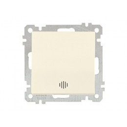 Выключатель 1-клав. (с подсветкой, скрытый, без рамки, винт. зажим) кремовый, DARIA, MUTLUSAN