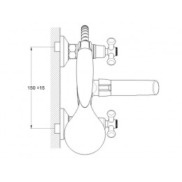 Смеситель для ванны вентильный (тип I), серия 620 ECONOCE