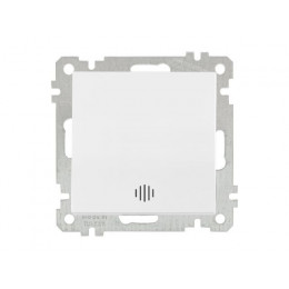 Выключатель 1-клав. (с подсветкой, скрытый, винт. зажим) белый, ELITRA, MUTLUSAN