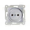 Розетка 1-ая (скрытая, без рамки, б/з) серебро, RITA, MUTLUSAN