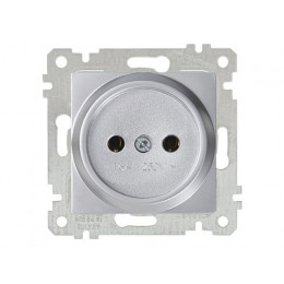Розетка 1-ая (скрытая, без рамки, б/з) серебро, RITA, MUTLUSAN