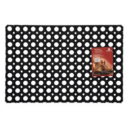 Коврик придверный ячеистый, грязесборный, 40х60х1,2 см, черный, VORTEX