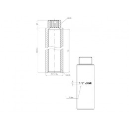 Удлинитель 1/2" вн.-нар. х 80 мм, AV Engineering (инд. упак.)