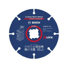Круг отрезной 125х2.5x22.2 мм дерево, пластик, гипсокартон X-LOCK Carbide BOSCH