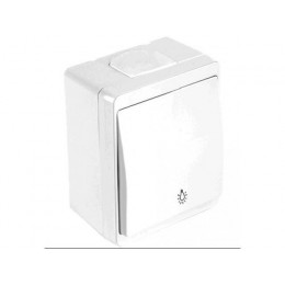 Выключатель кнопочный (открытый) белый, NEMLIYER, MUTLUSAN