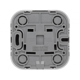 Розетка 1-ая (открытая, с/з) черная, Bailly, LEIDEN ELECTRIC