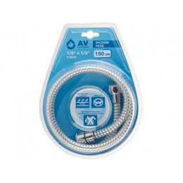 Шланг душевой, PVC, 1/2" г-г 150 см, хром, AV Engineering