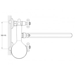 Смеситель для ванны вентильный (тип I), серия 410 ECONOCE