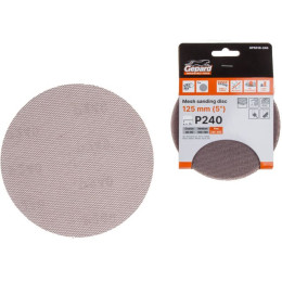 Шлифлист 125мм круг Р240 сетка, самосцепл. 5шт. GEPARD (GP5019-240)