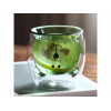 Стакан стеклянный с двойными стенками, 250 мл, зеленый, серия Bear, PERFECTO LINEA