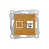 Розетка компьютерная 1xRJ45 (Cat5e, скрытая, без рамки) дуб, RITA, MUTLUSAN