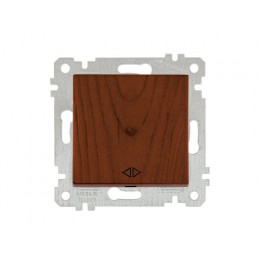 Выключатель промежуточный многопозиционный (скрытый, без рамки, пруж. зажим) орех, RITA, MUTLUSAN