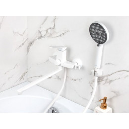 Смеситель для ванны (Lt) D35, серия Lily белый, a-five