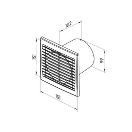 Вентилятор вытяжной накладной Zircon 100 V ZERNBERG