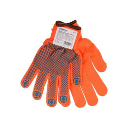 Перчатки утепленные акриловые с ворсом, ПВХ "Точка" 9 р-р, STARTUL