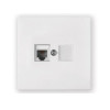 Розетка 1-ая компьютерная (скрытая) белая, Carre, BYLECTRICA