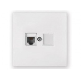 Розетка 1-ая компьютерная (скрытая) белая, Carre, BYLECTRICA