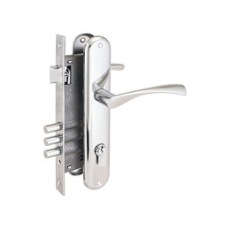 Замок врезной с/руч  АЛЛЮР 0203 CP хром