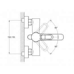 Смеситель для ванны D35-A, серия 400 ECONOCE