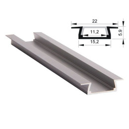 Профиль для светодиодной ленты врезной PAL 2206 (2м) JAZZWAY