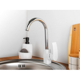 Смеситель для кухни D35-A, серия 270 белый, ECONOCE