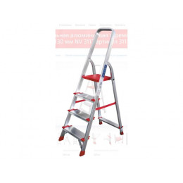 Лестница-стремянка алюм. проф. с широкой ступенью 85 см 4 ступ. 5,2кг NV3117 Новая Высота