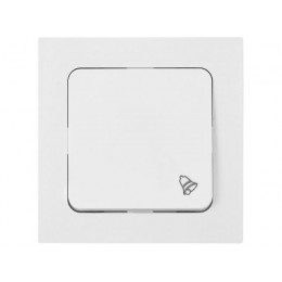 Выключатель 1 клав. для быт. электр. звонков (скрытый, 4А) белый, Astrum, BYLECTRICA