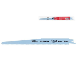 Пилка сабельная по дереву с гвоздями S225WM (1 шт.) WORTEX высокоуглеродистая сталь HCS, 225 мм длин