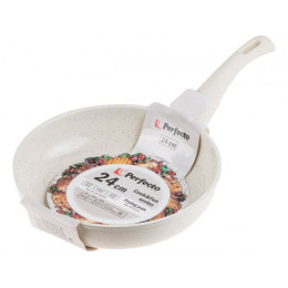 Сковорода ф 24х5.5 см, алюм., антиприг. покр., серия Cook&Fun, бежевая, PERFECTO LINEA