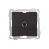 Розетка телевиз. 1-ая (скрытая, без рамки, с/з, 11dB, переходная) черная, DARIA, MUTLUSAN