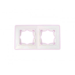 Рамка 2-местная белая, Уют, BYLECTRICA