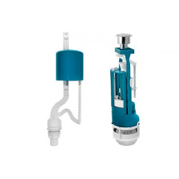 Арматура мод. двойная хром кнопка, ниж.подводка, ИнкоЭр