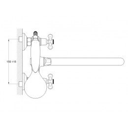 Смеситель для ванны вентильный (тип I), серия 430 ECONOCE