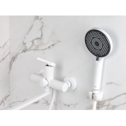 Смеситель для ванны (Lt) D35, серия Lotus белый, a-five