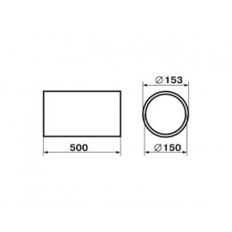 Воздуховод 3005 жесткий круглый 150мм х 0,5м ZERNBERG