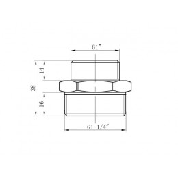 Ниппель ред. 1 1/4" нар. х 1" нар., AV Engineering (инд. упак.)