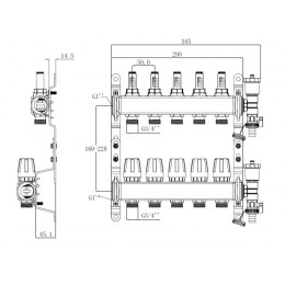 Коллекторная группа AVE136, 5 вых. AV Engineering