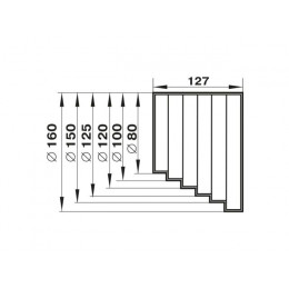Переходник воздуховода 3108 80/100/120/125/150/160мм ZERNBERG