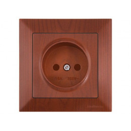 Розетка 1-ая (скрытая, б/з, шторки) вишня, DARIA, MUTLUSAN