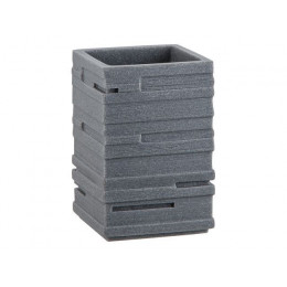 Стакан для зубных щеток WEATHERED SAND, серый, PERFECTO LINEA