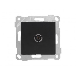 Розетка телевиз. 1-ая (скрытая, без рамки, с/з, 11dB, переходная) черная, RITA, MUTLUSAN